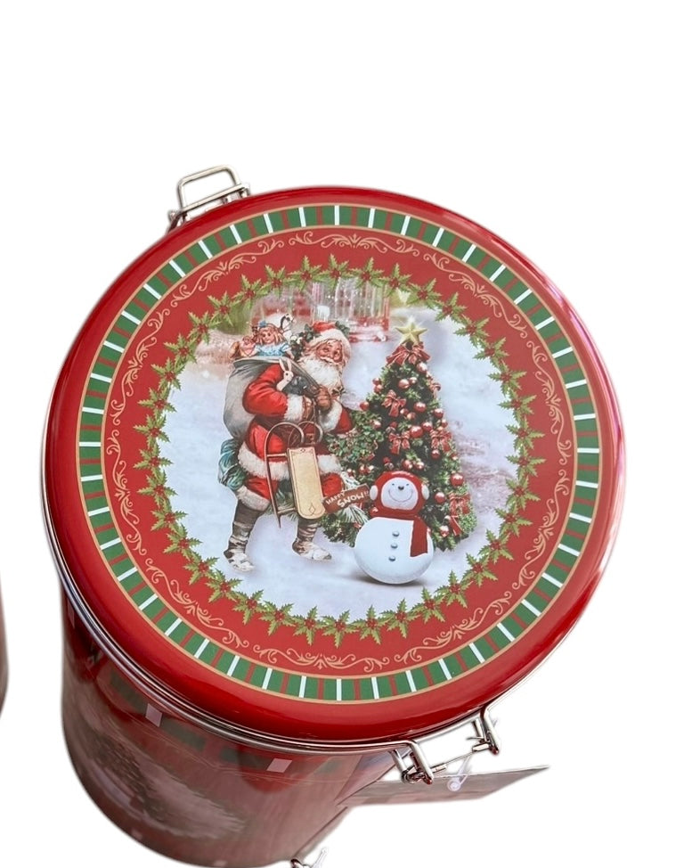 Set scatola in latta con plaid scozzese