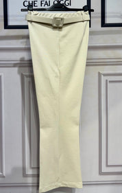 Pantaloni cosciasecca zampa e cinta