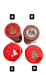 Set scatola in latta con plaid scozzese