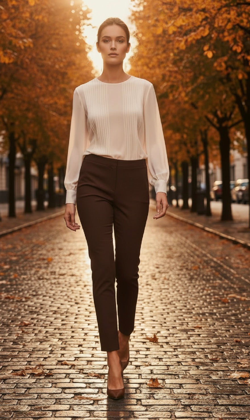 Pantaloni Cosciasecca In Punto Milano