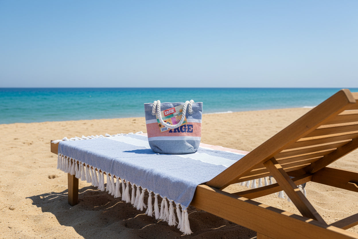 Borsa Con Zip Più Telo In Fouta