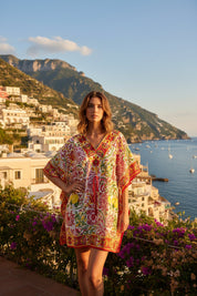 Kaftano Corto A Farfalla Positano