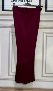 Pantaloni cosciasecca zampa e cinta