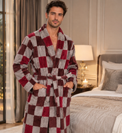 Vestaglia Uomo Donna In Morbido Coral