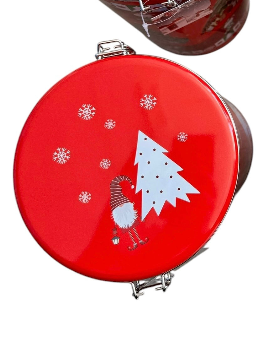 Set scatola in latta con plaid scozzese