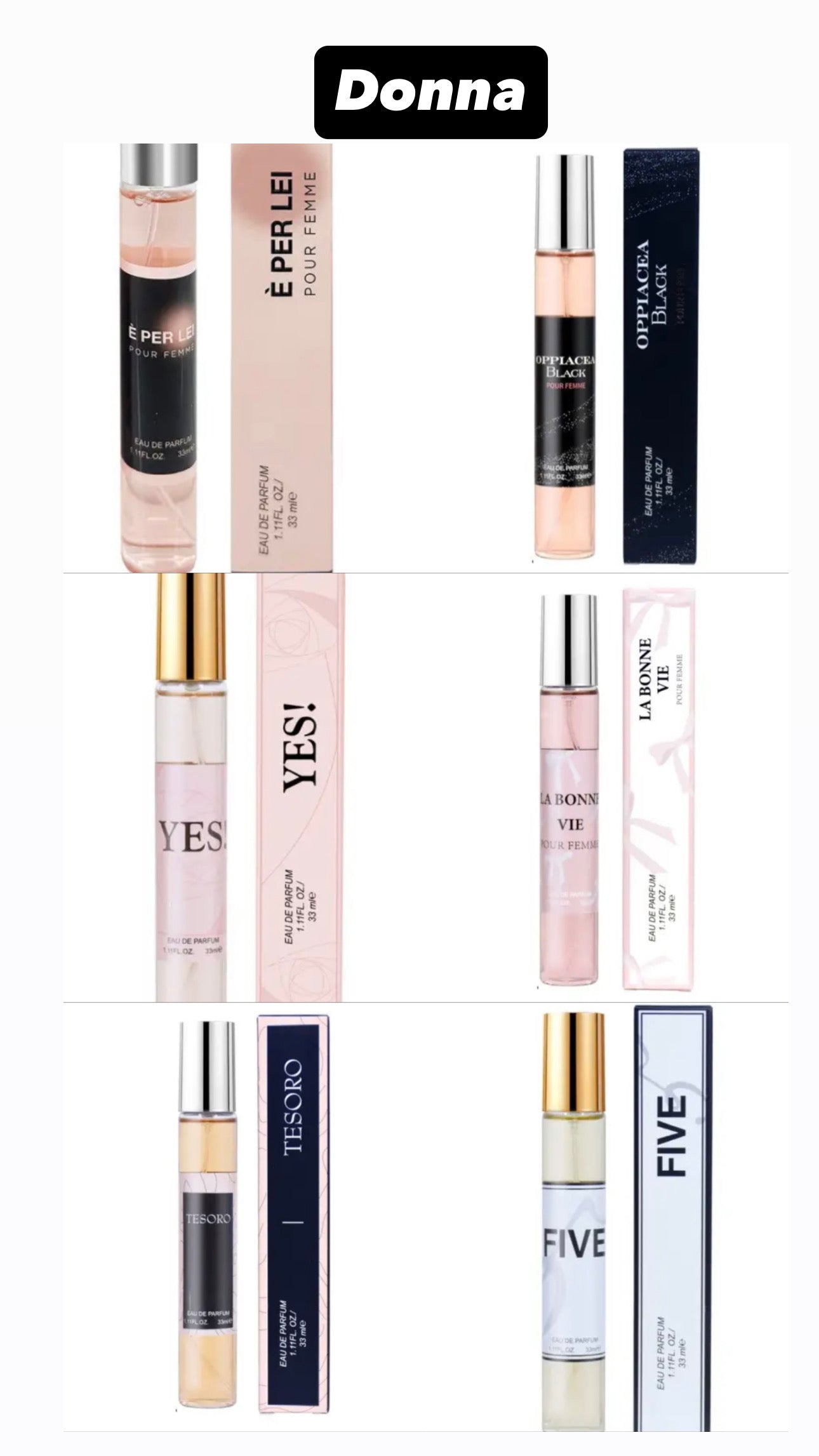 Profumi 33ml tertio uomo/donna