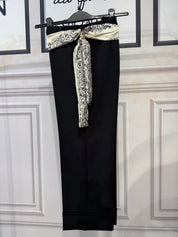 Pantaloni cosciasecca foulard punto Roma