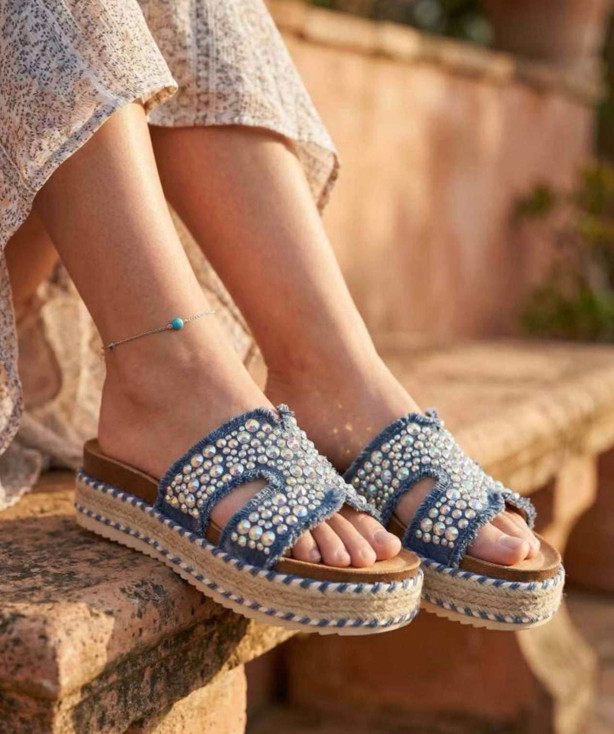 Sandali Alti Strass
