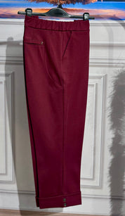 Pantaloni cosciasecca piega e tasche