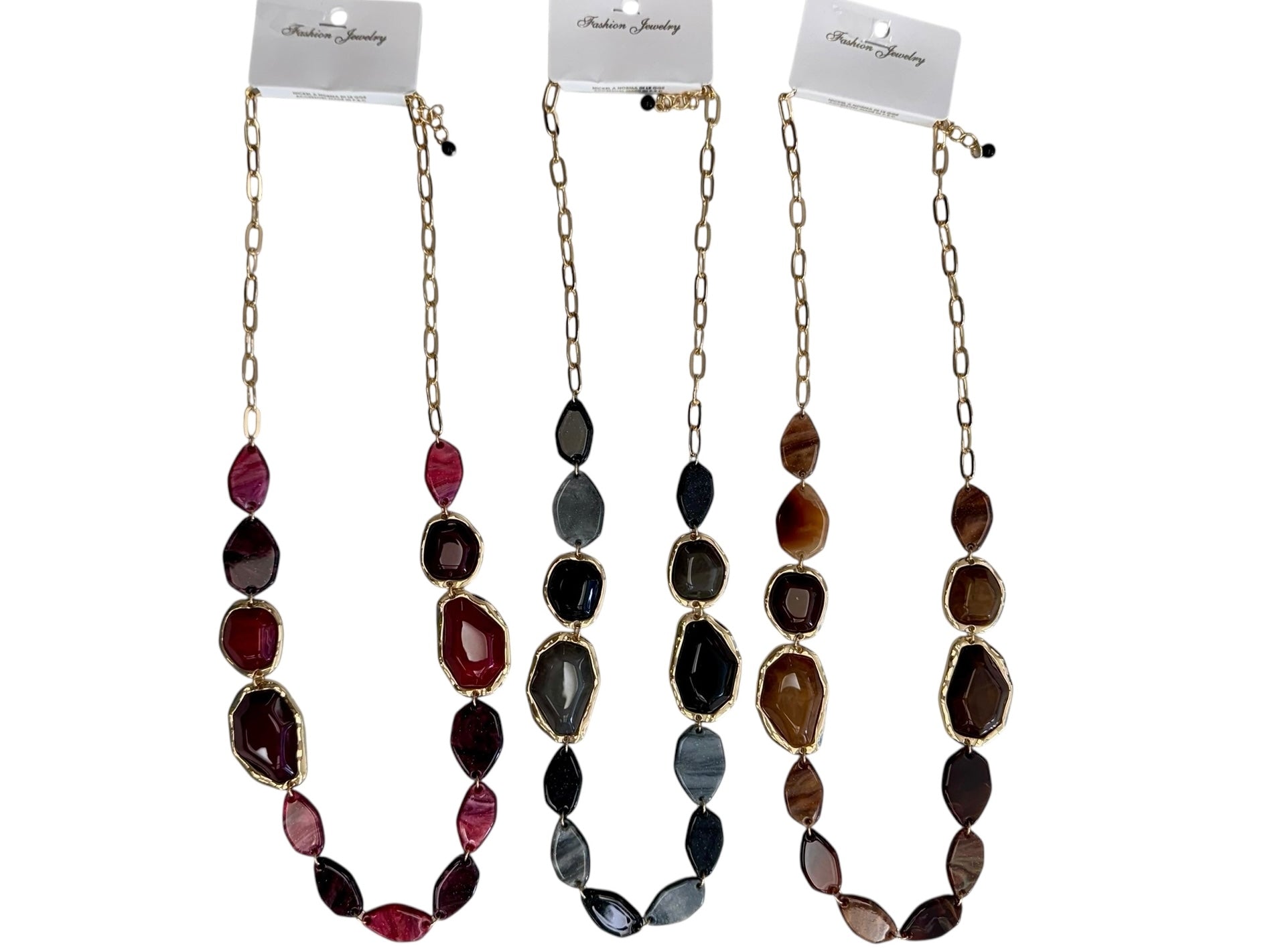 Collana lunga pietre colorate