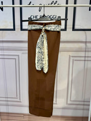 Pantaloni cosciasecca foulard punto Roma