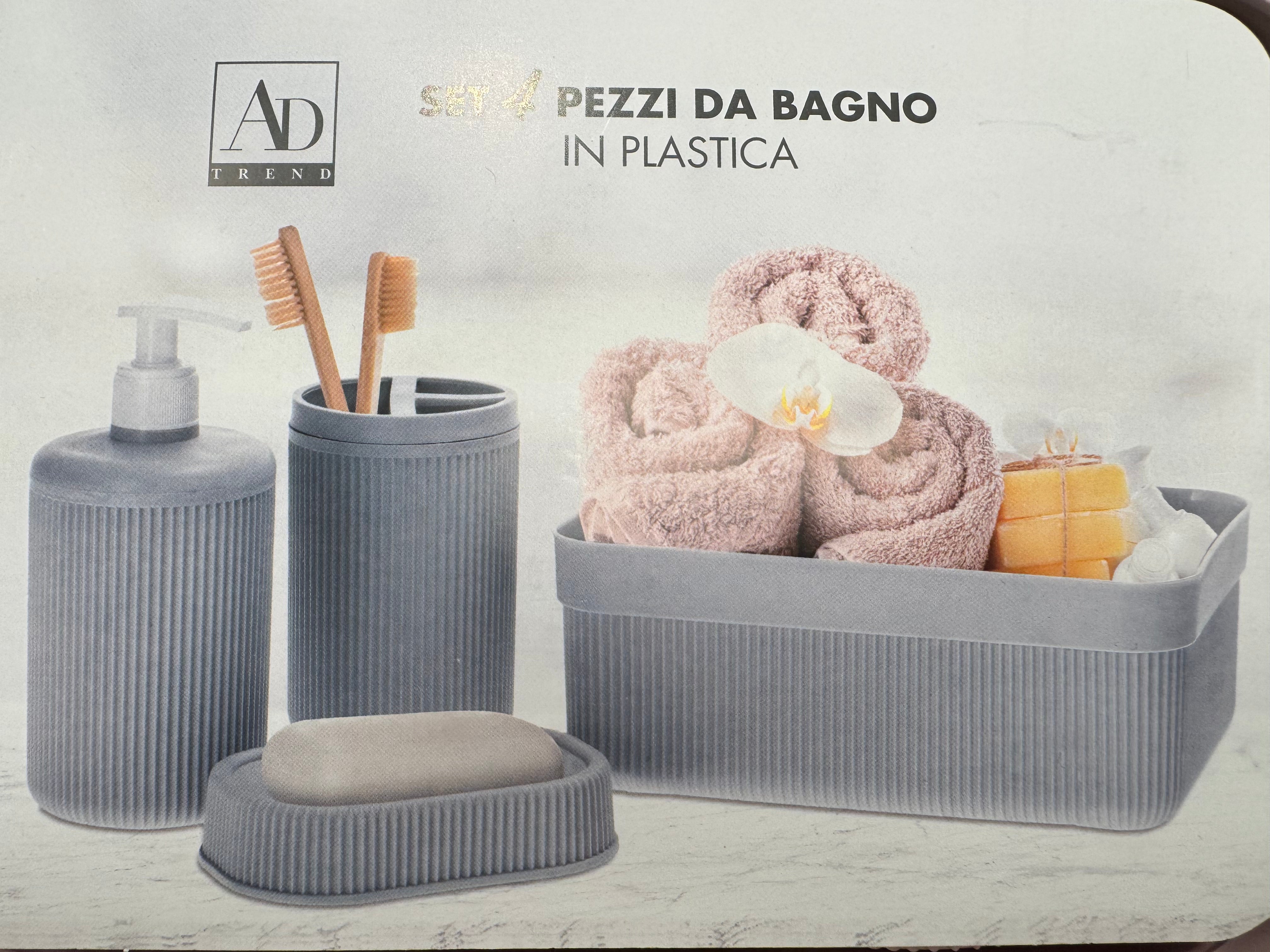 Set 4 Pezzi Da Bagno