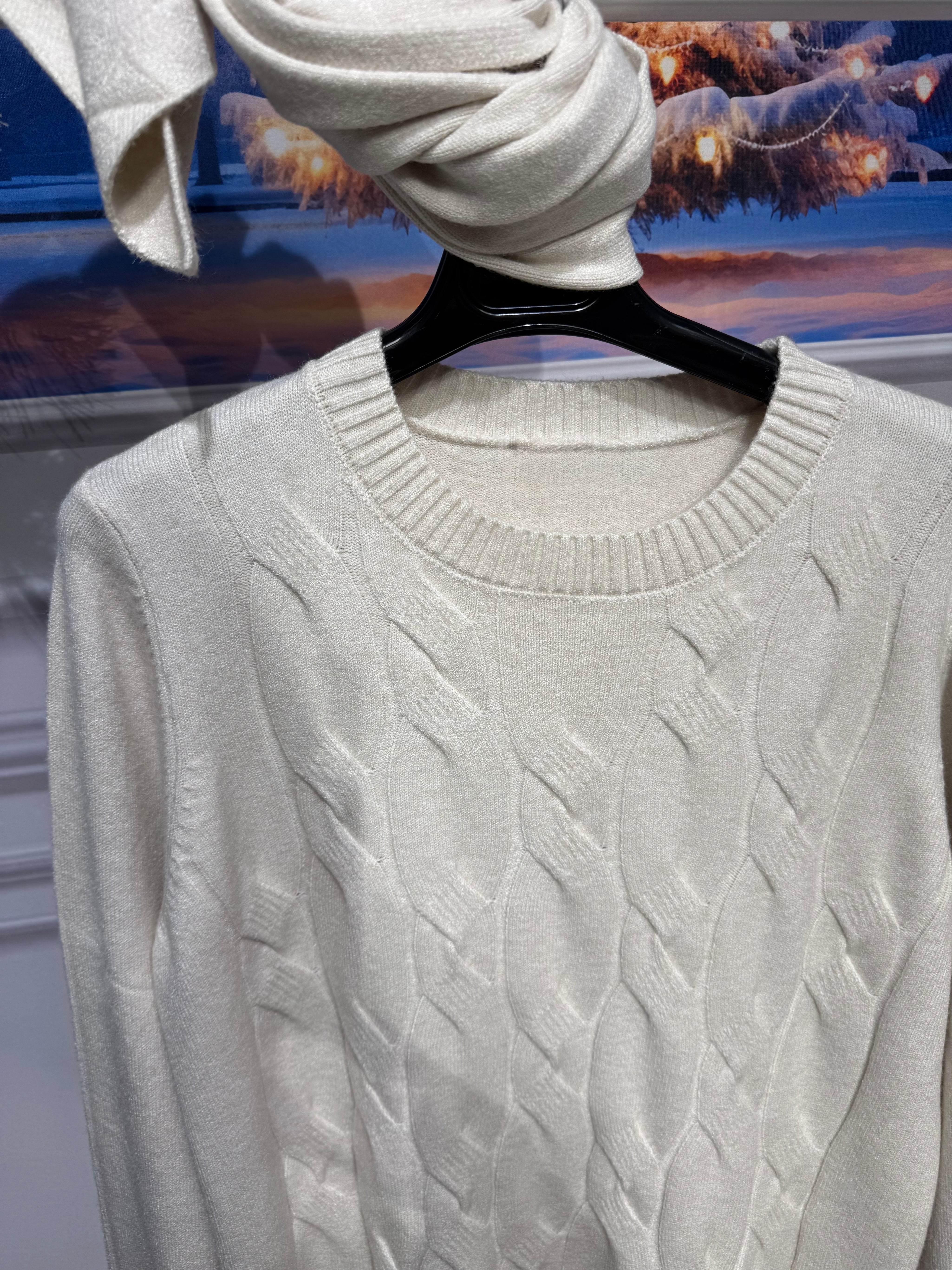 Maglione Elena con sciarpa