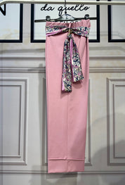 Pantaloni cosciasecca foulard punto Roma