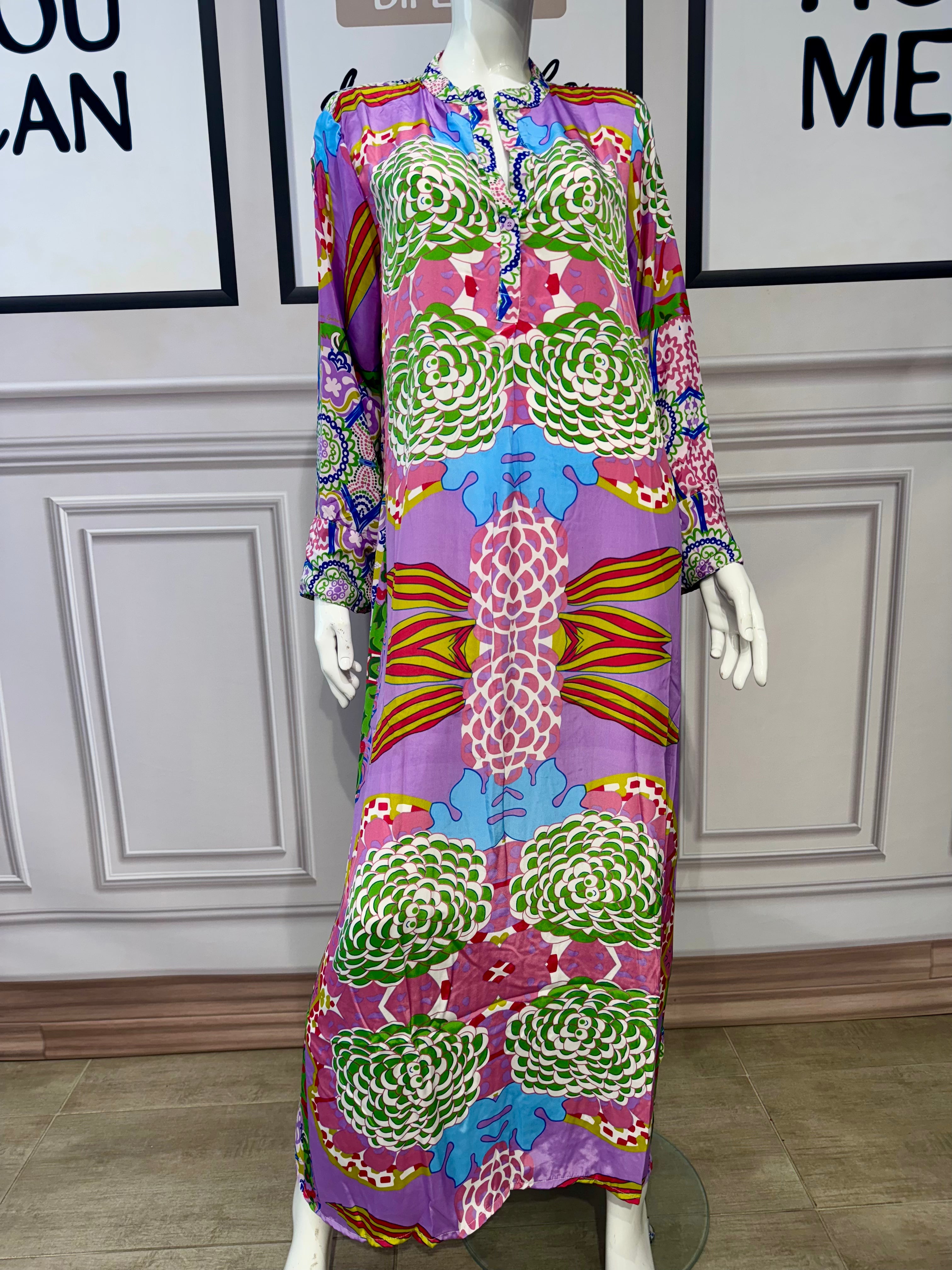 Abito fiori antica sartoria DV1605