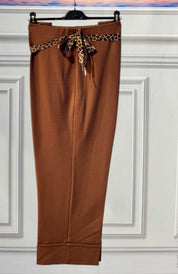 Pantaloni cosciasecca oversize leopardo