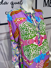 Abito fiori antica sartoria DV1605