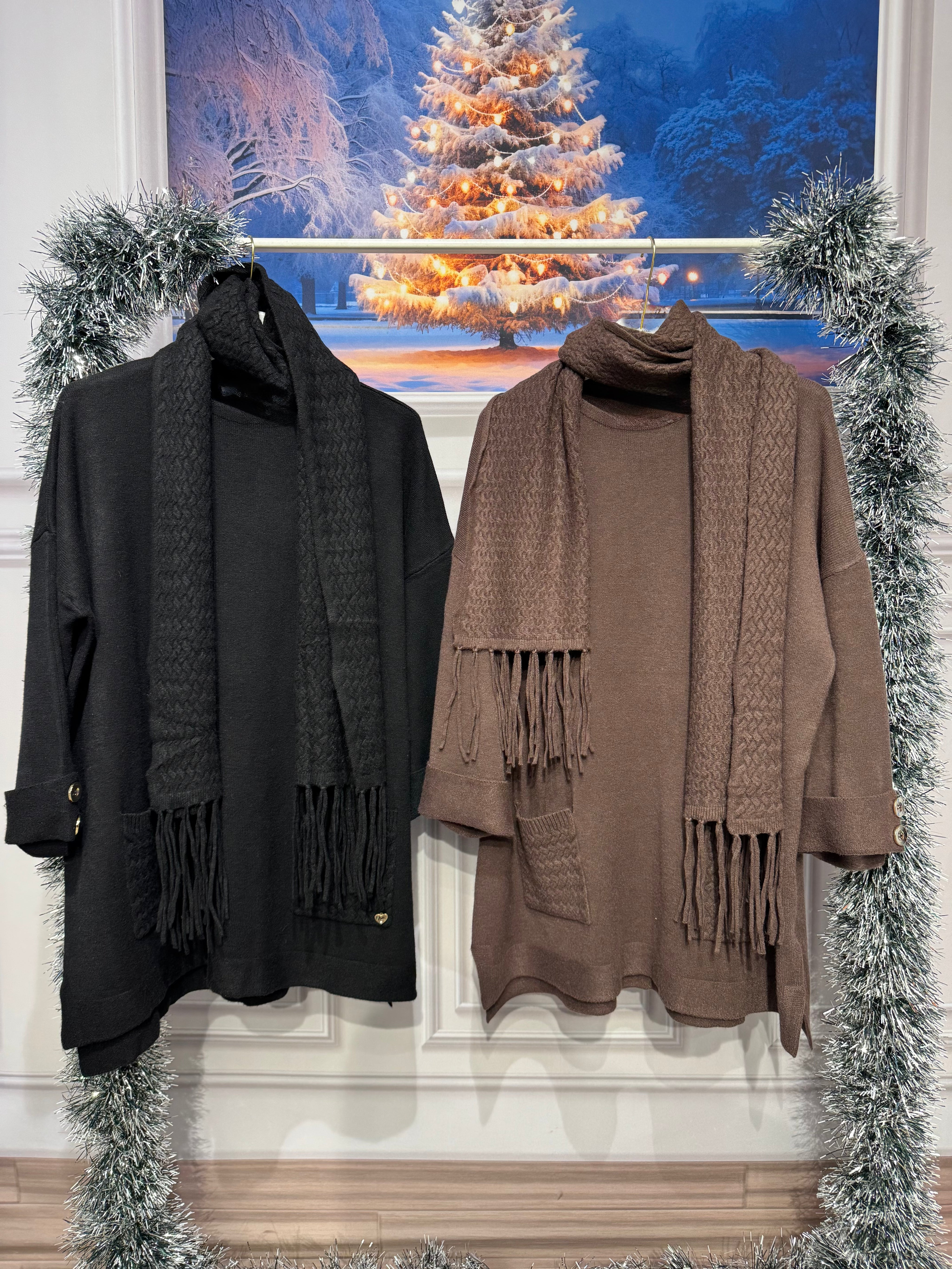 Maglione Agata con sciarpa