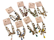 Bracciale multifilo con ciondoli colorati