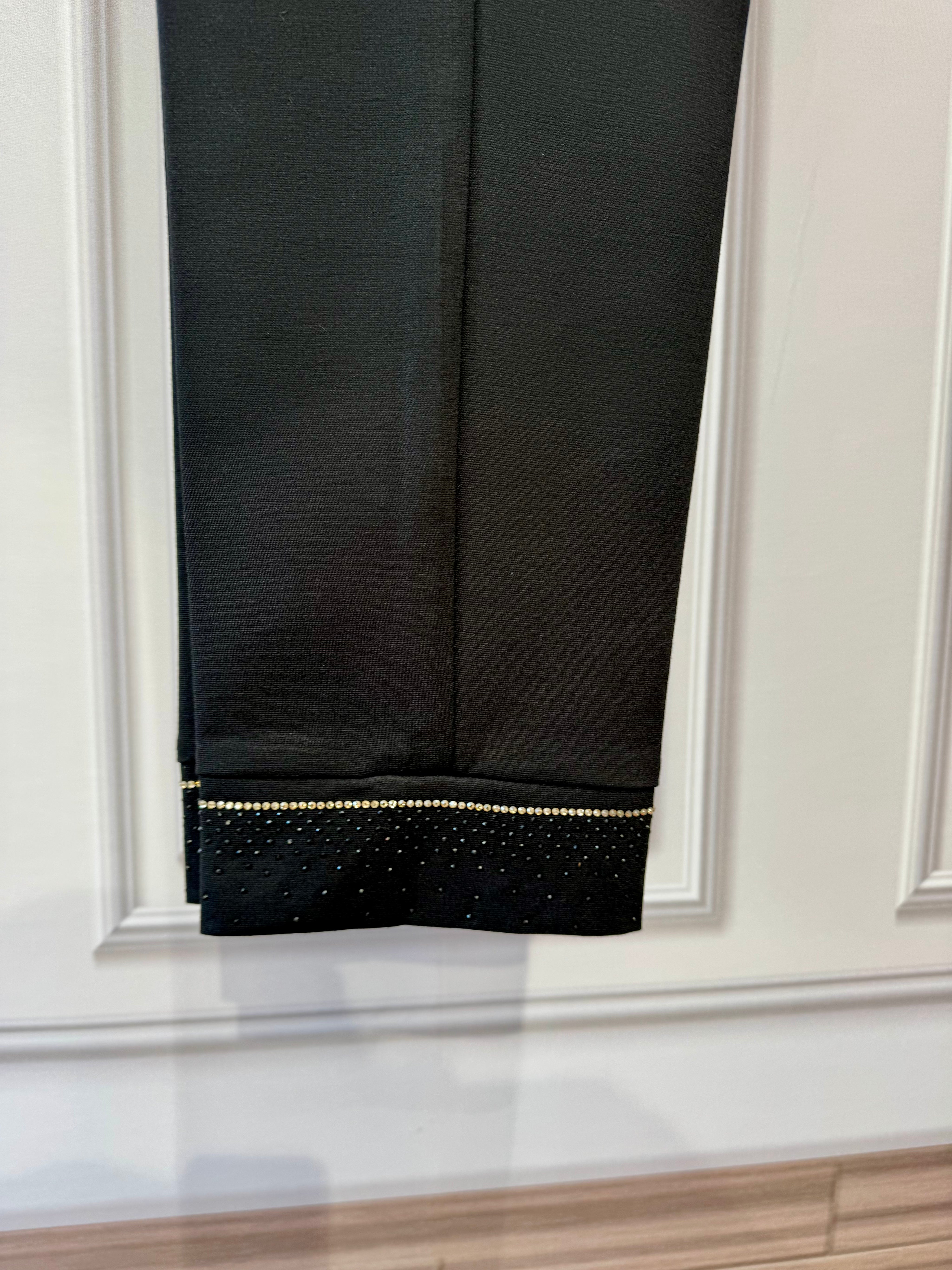 Pantaloni cosciasecca strass