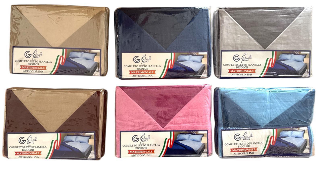 Completo letto Flanella bicolor