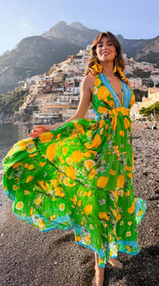 Abito Lungo Limoni Positano FV001