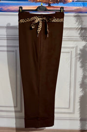 Pantaloni cosciasecca oversize leopardo