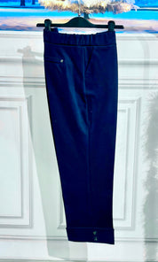 Pantaloni cosciasecca piega e tasche