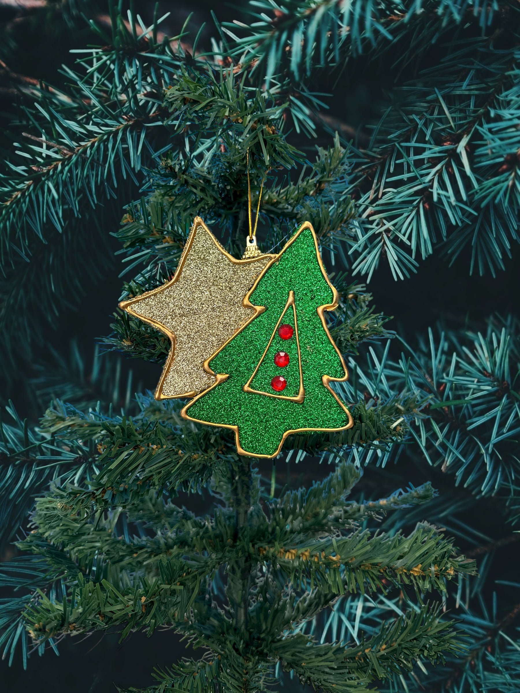 Appendino albero brillantinato