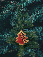 Coppia Albero brillantinato