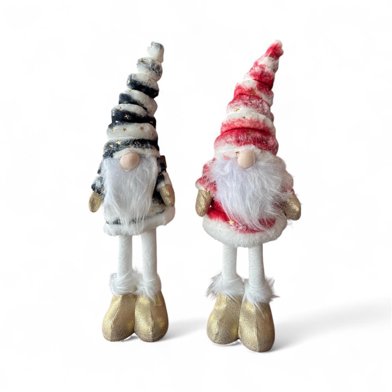 Elfo natalizio decorativo a molla 56cm