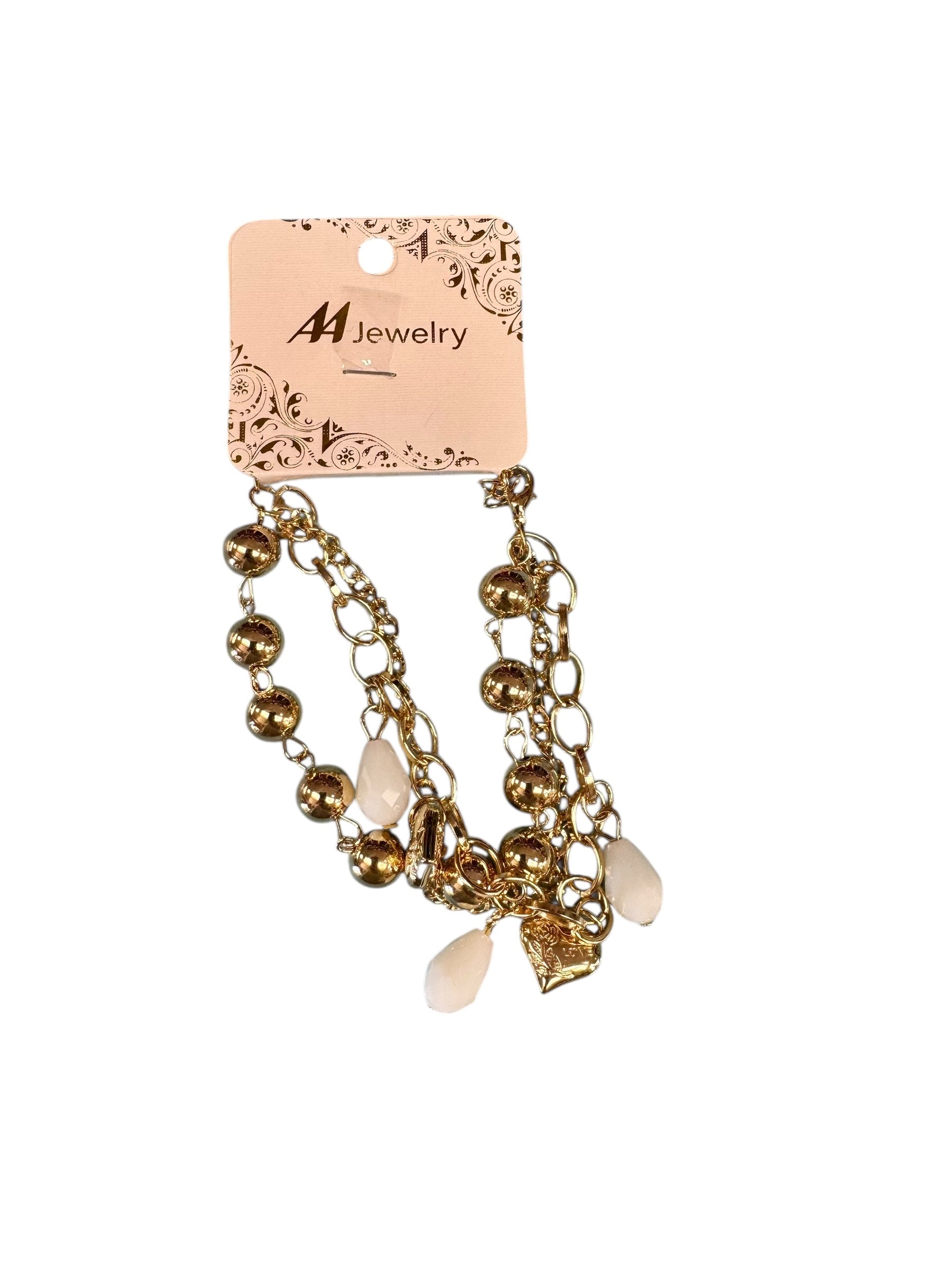 Bracciale multifilo con ciondoli colorati