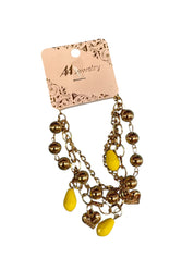 Bracciale multifilo con ciondoli colorati