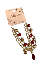 Bracciale multifilo con ciondoli colorati