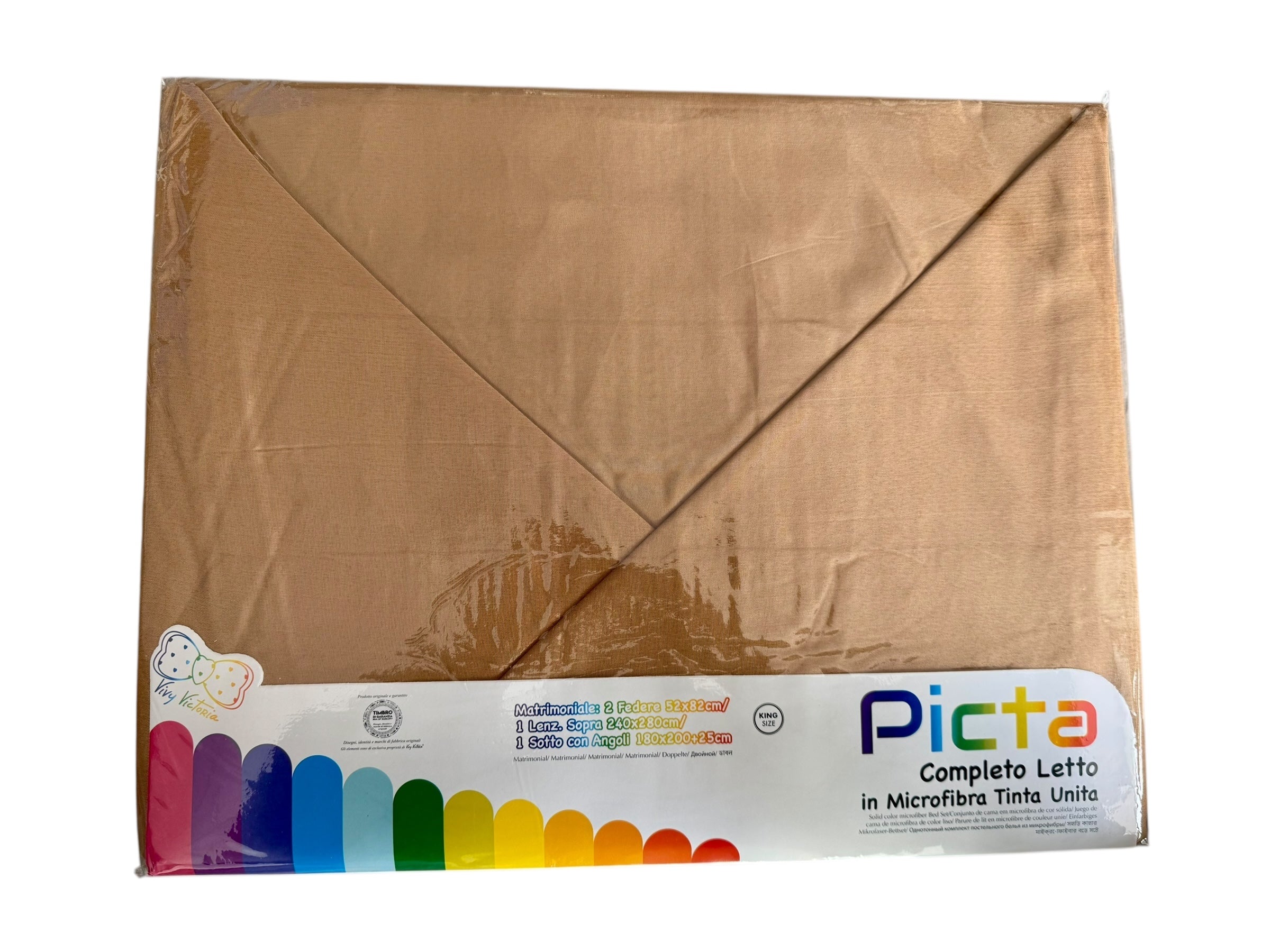 Completo letto in microfibra tinta unita