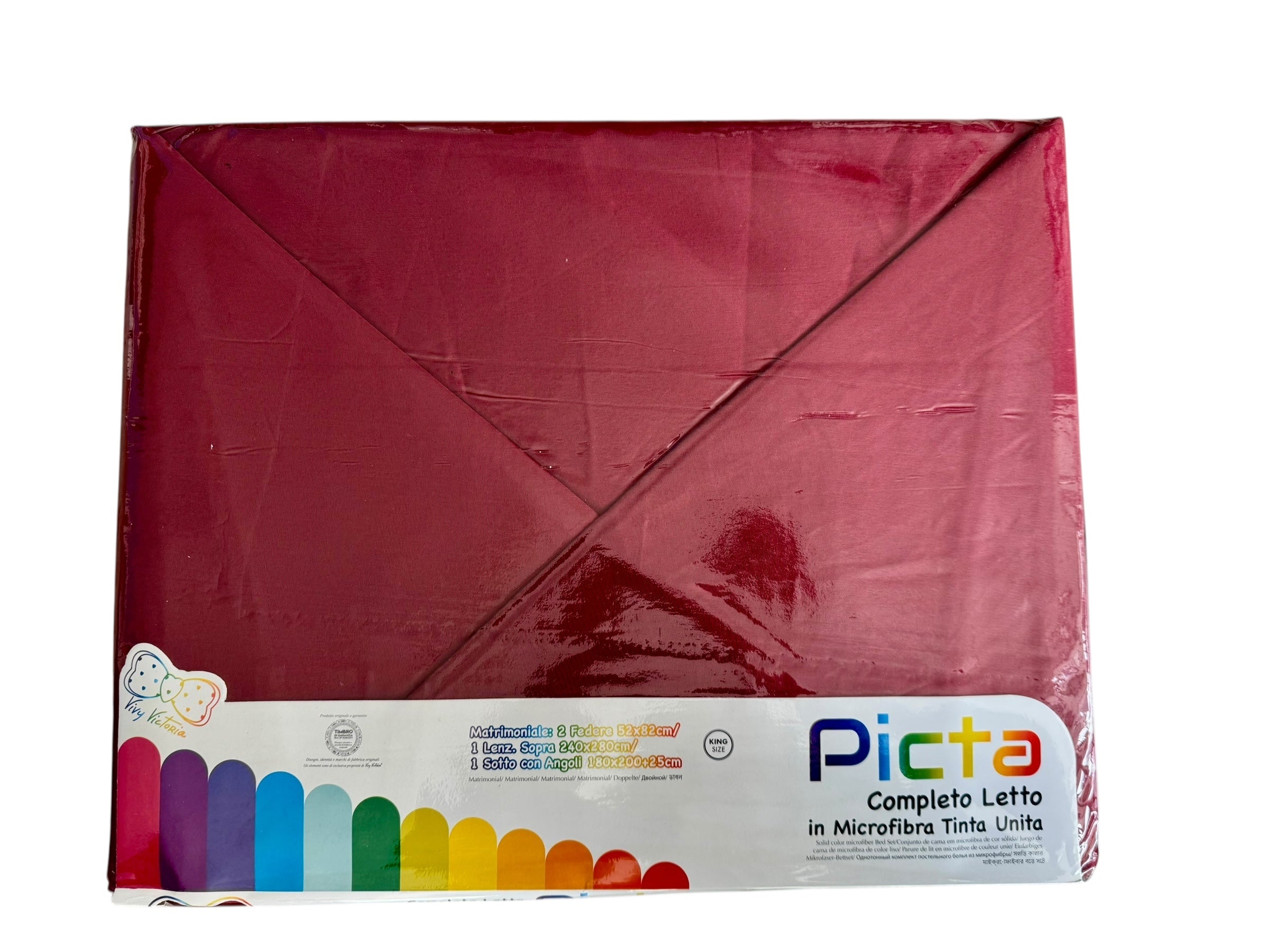 Completo letto in microfibra tinta unita