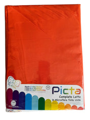 Completo letto in microfibra tinta unita