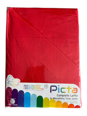 Completo letto in microfibra tinta unita