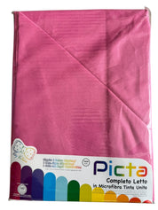 Completo letto in microfibra tinta unita