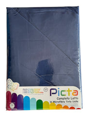 Completo letto in microfibra tinta unita