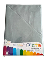 Completo letto in microfibra tinta unita