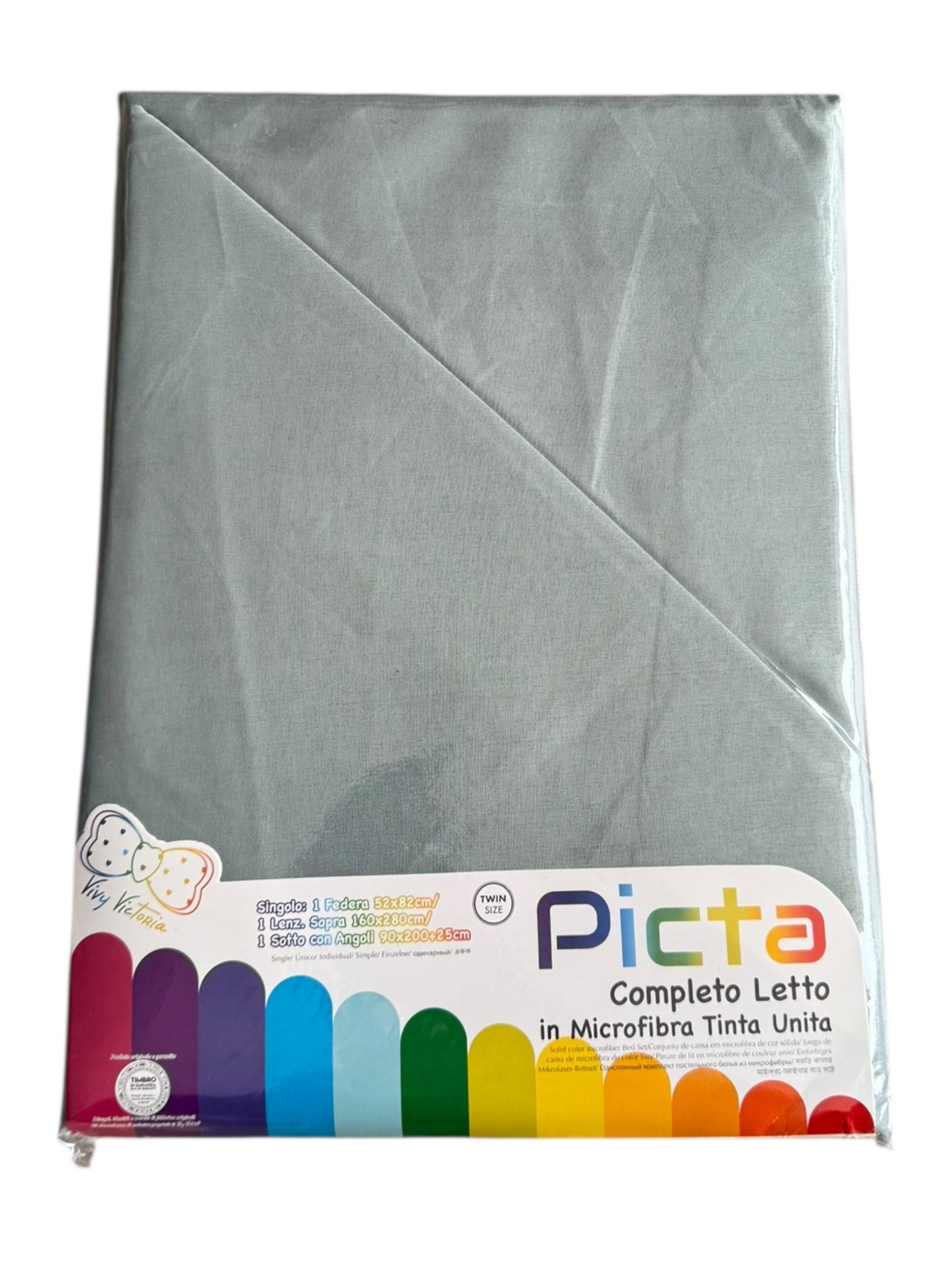 Completo letto in microfibra tinta unita