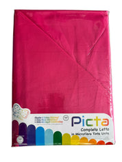 Completo letto in microfibra tinta unita