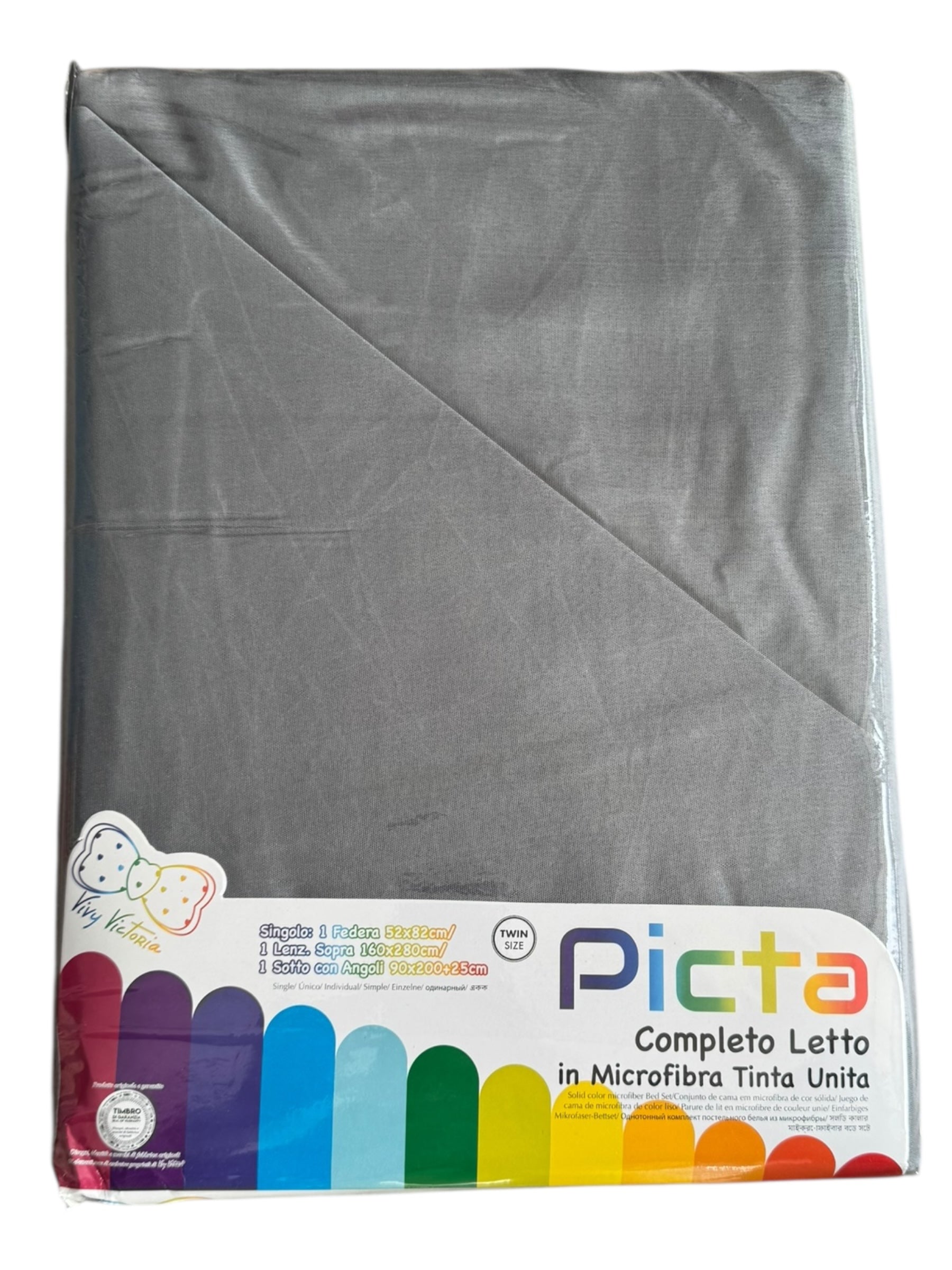 Completo letto in microfibra tinta unita