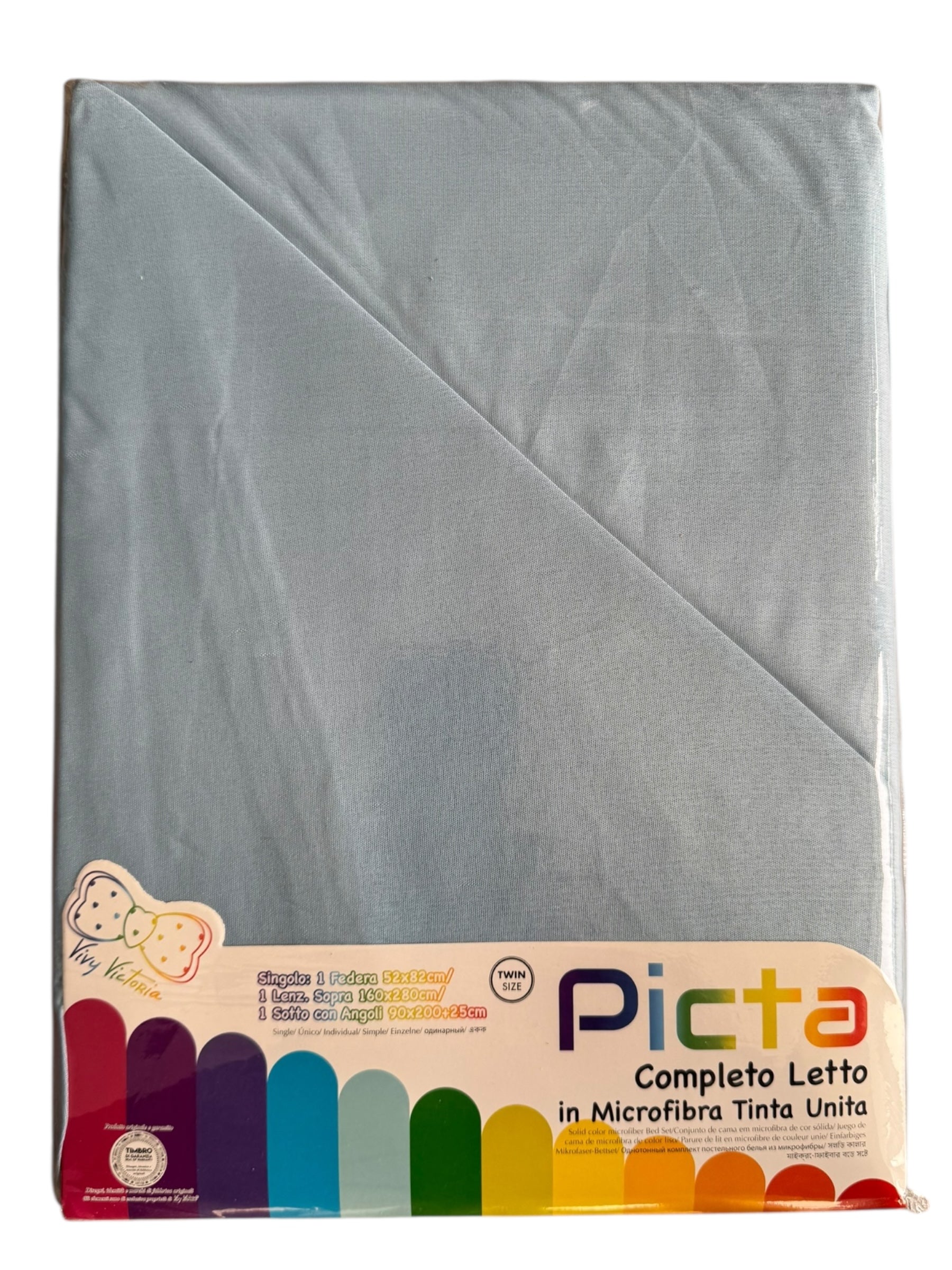 Completo letto in microfibra tinta unita