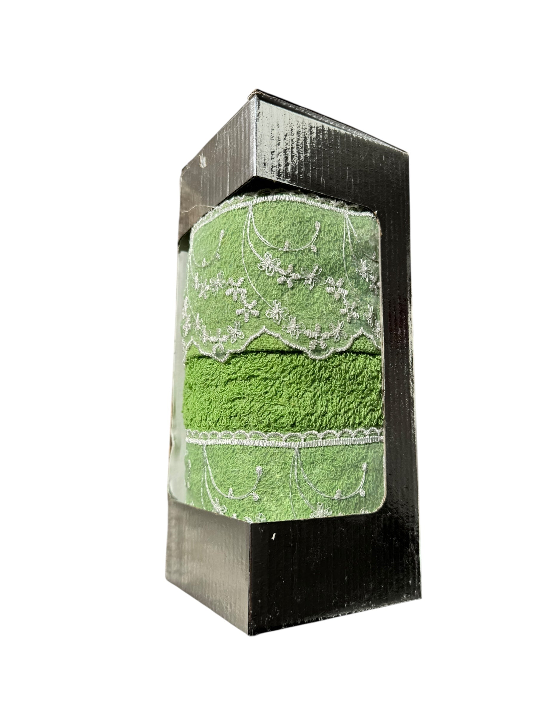 Coppia di asciugamani con ricamo