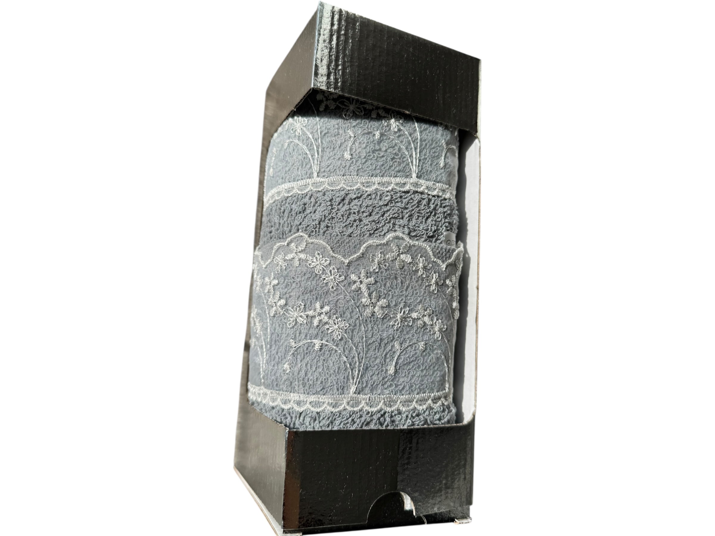 Coppia di asciugamani con ricamo