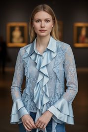 Camicia in pizzo Oriana