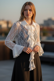 Camicia in pizzo Oriana