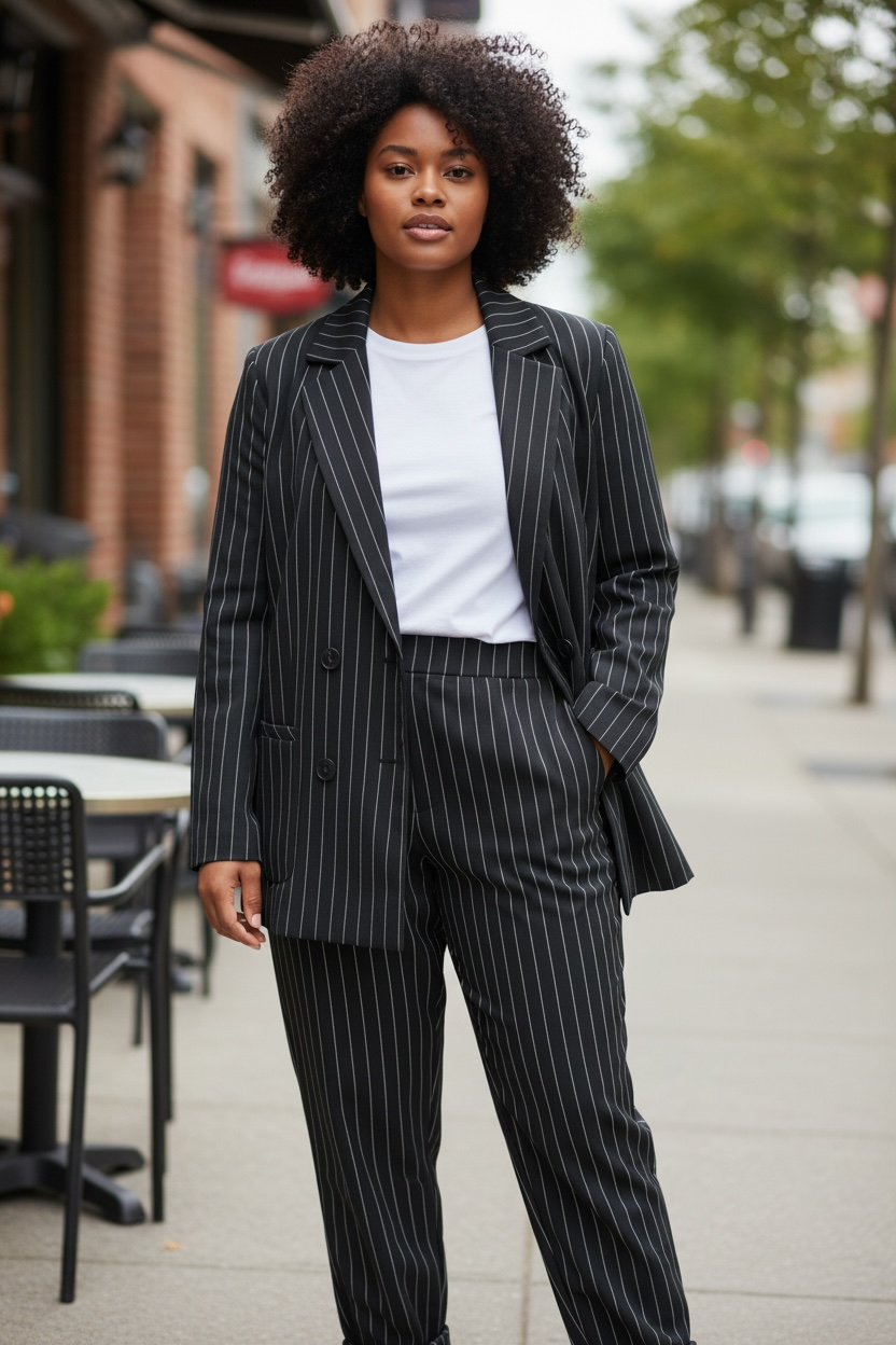 Tailleur Gessato oversize